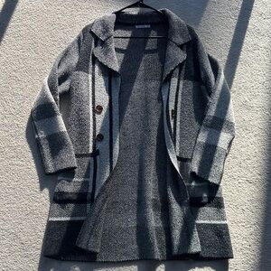 Pink Clover Gray Plaid Coat